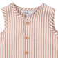 Minihaha Brady Stripe Woven Romper Caramel Stripe