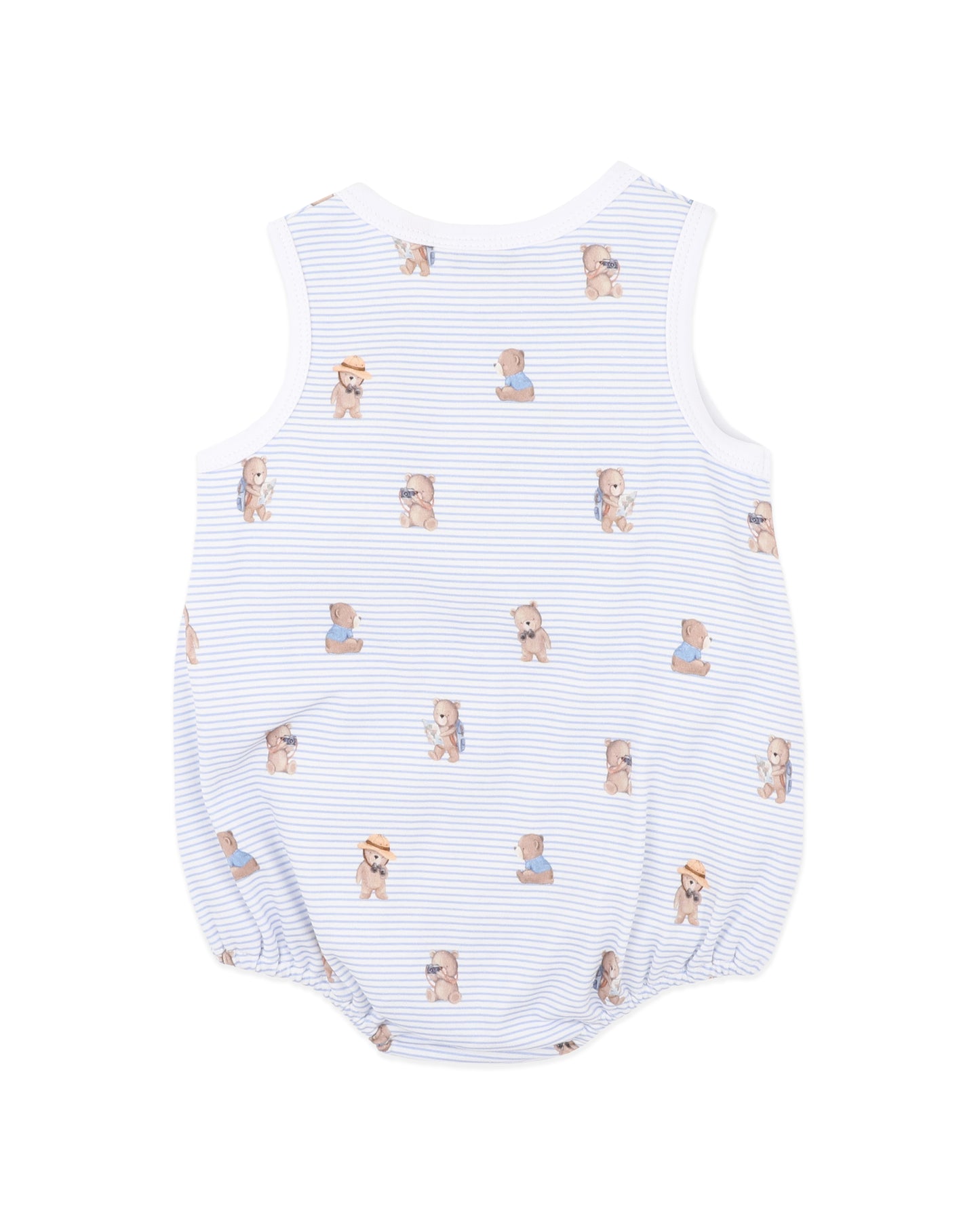 Minihaha Brady Stripe Organic Button Up Bodysuit