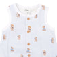 Minihaha Brady Stripe Organic Button Up Bodysuit