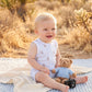 Minihaha Brady Stripe Organic Button Up Bodysuit
