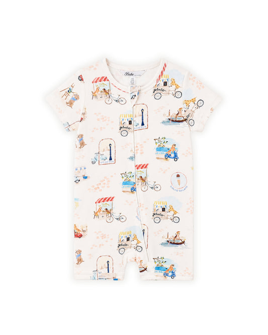 Minihaha Alexi Short Sleeve Zip Romper