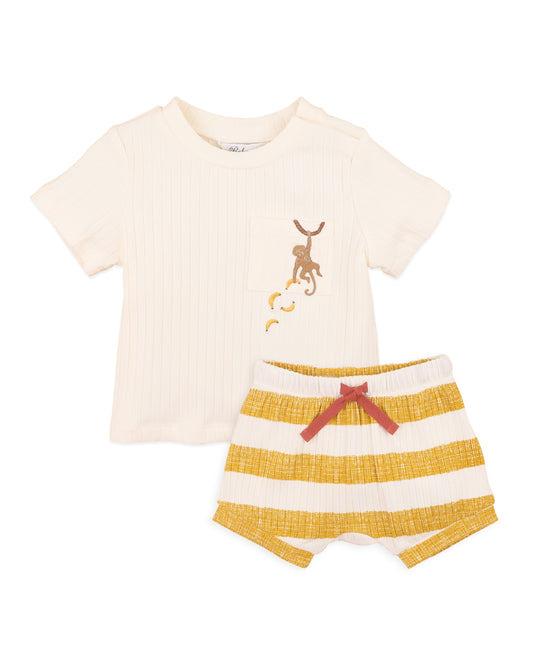 Minihaha Sway Wide Rib Shorts & Tee Set