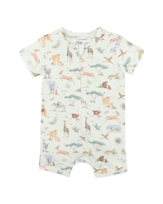 Minihaha Sway Short Sleeve Zip Romper