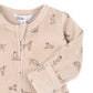 Minihaha Baby Otto Velour Zip Onesie Biscuit
