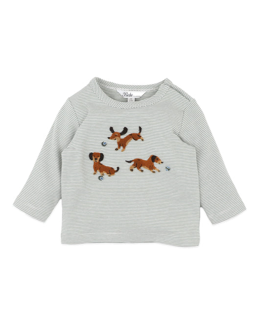 Minihaha Baby Otto Dogs Organic Long Sleeve Tee