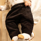 Minihaha Baby Otto Cord Pull On Pants Charcoal