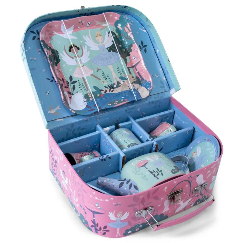 Floss & Rock 9 Piece Tin Tea Set | Enchanted