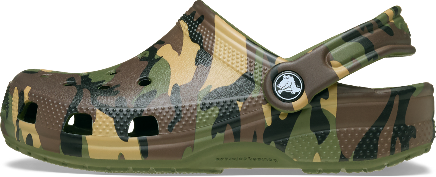 Crocs Classic Camouflage Clog Kids/Youth Army Green/Multi