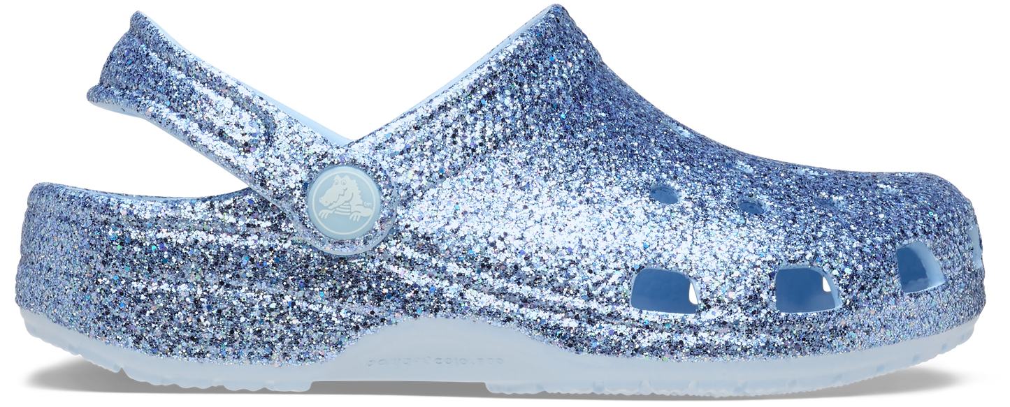 Crocs Classic Chunky Glitter Clog Kids/Youth Blue Frost