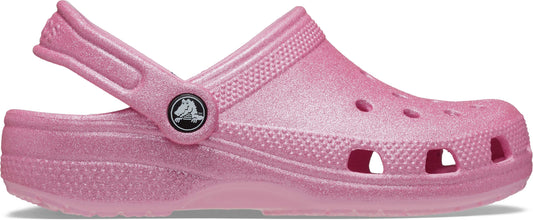 Crocs Classic Glitter Clog Toddlers Pink Tweed