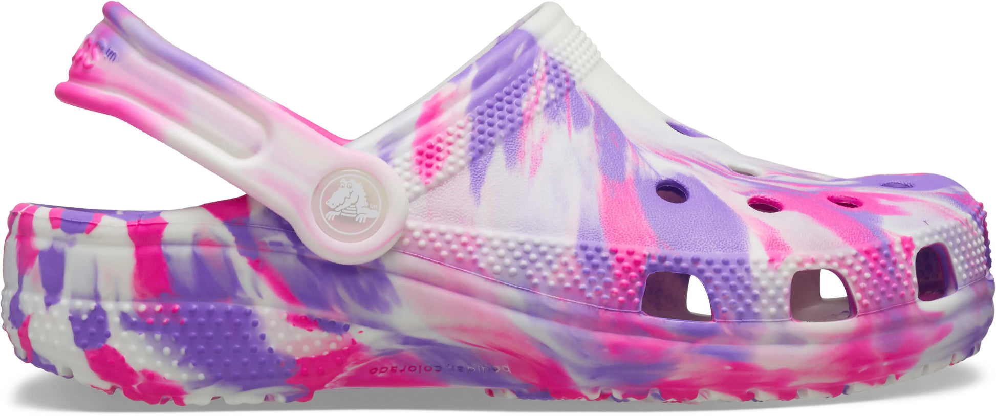 Crocs Classic Glow Marbled Clog Kids/Youth Pink Crush/Multi