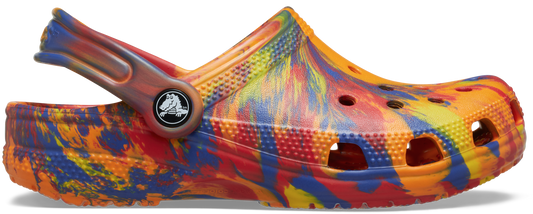 Crocs Classic Marbled Clog Kids/Youth Orange Zing/Multi