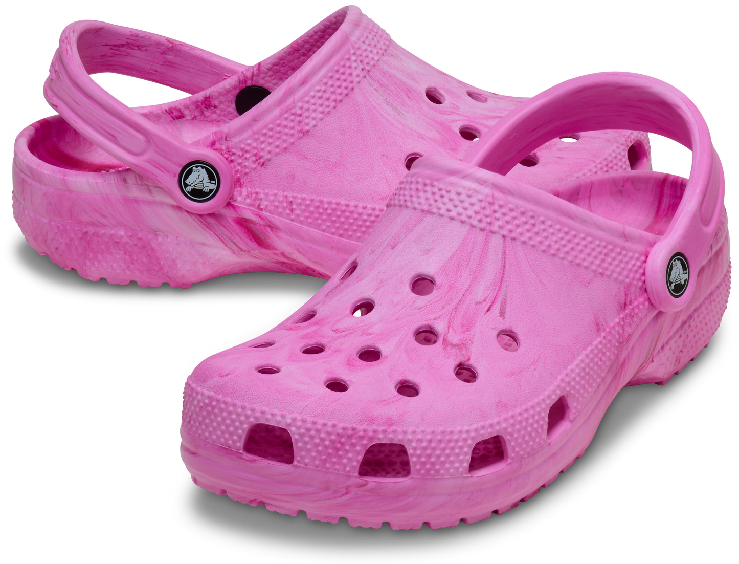 Crocs Classic Watercolour Marbled Clog Toddlers Pink Swirl