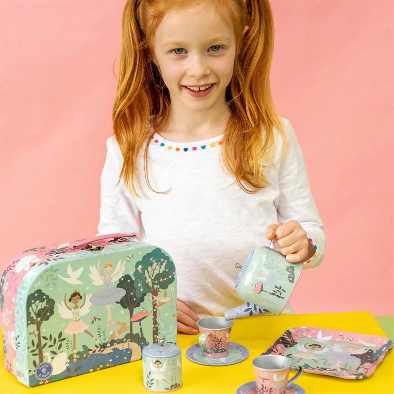 Floss & Rock 9 Piece Tin Tea Set | Enchanted