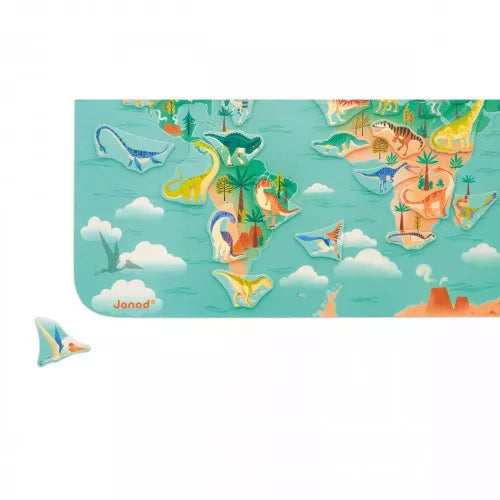 Janod Magnetic Dinosaur World Puzzle 50 pces