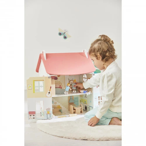 Janod Dolls House with Furniture & Family
