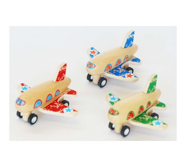 Wooden Pullback Aeroplane