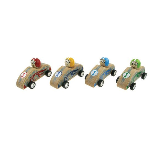 Wooden Pullback Racing Car