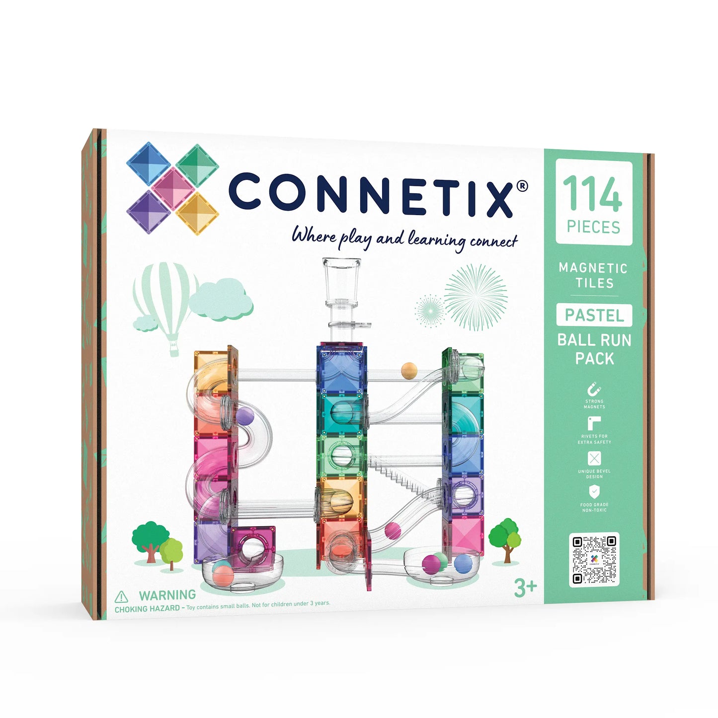 Connetix Ball Run Pastel Pack 114 pc