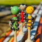 Wooden Bell Rings | Bee, Frog, Ladybug