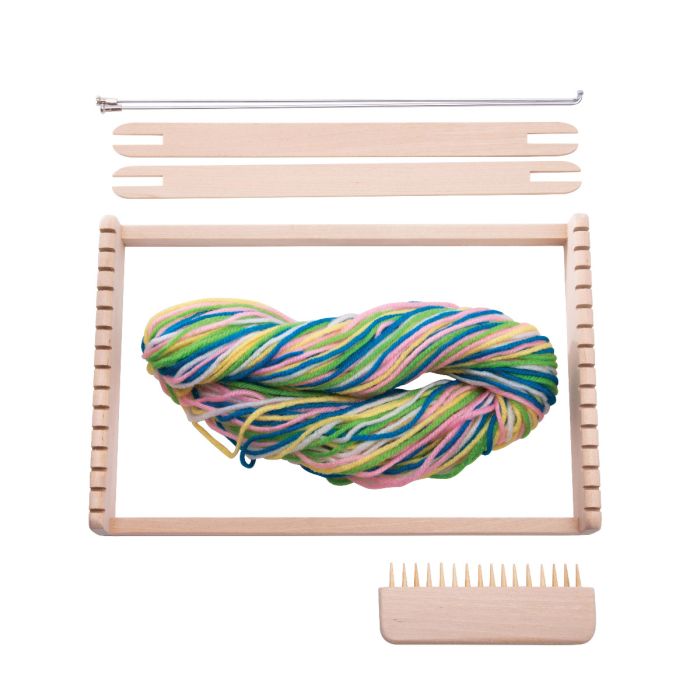 Discovery Zone Rainbow Wooden Weaving Loom