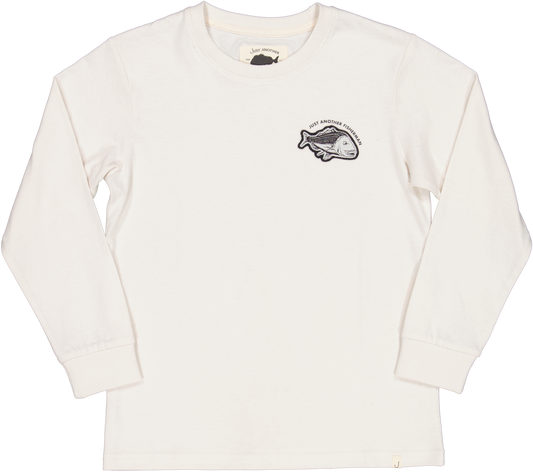 Just Another Fisherman Mini Snaps Long Sleeve Tee Antique White