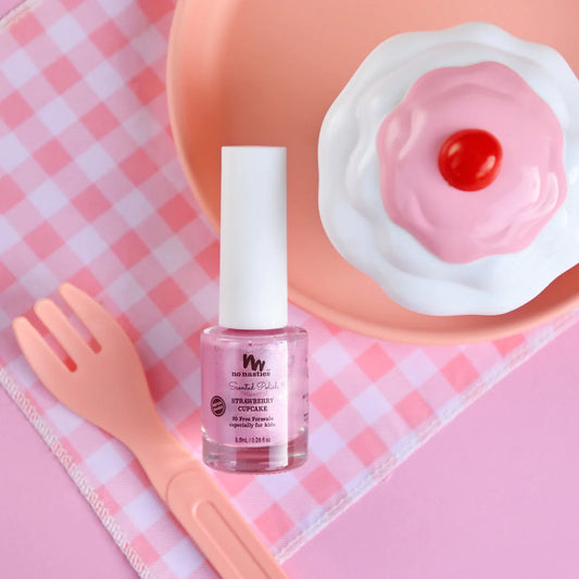 No Nasties Nail Polish Scented Strawberry Cupcake | Pastel Pink