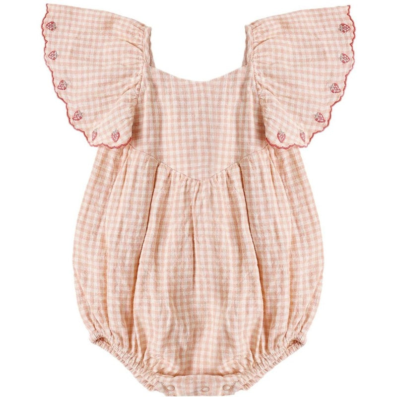 Rylee + Cru Roxy Romper Petal Gingham