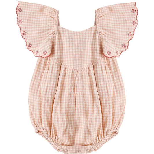 Rylee + Cru Roxy Romper Petal Gingham