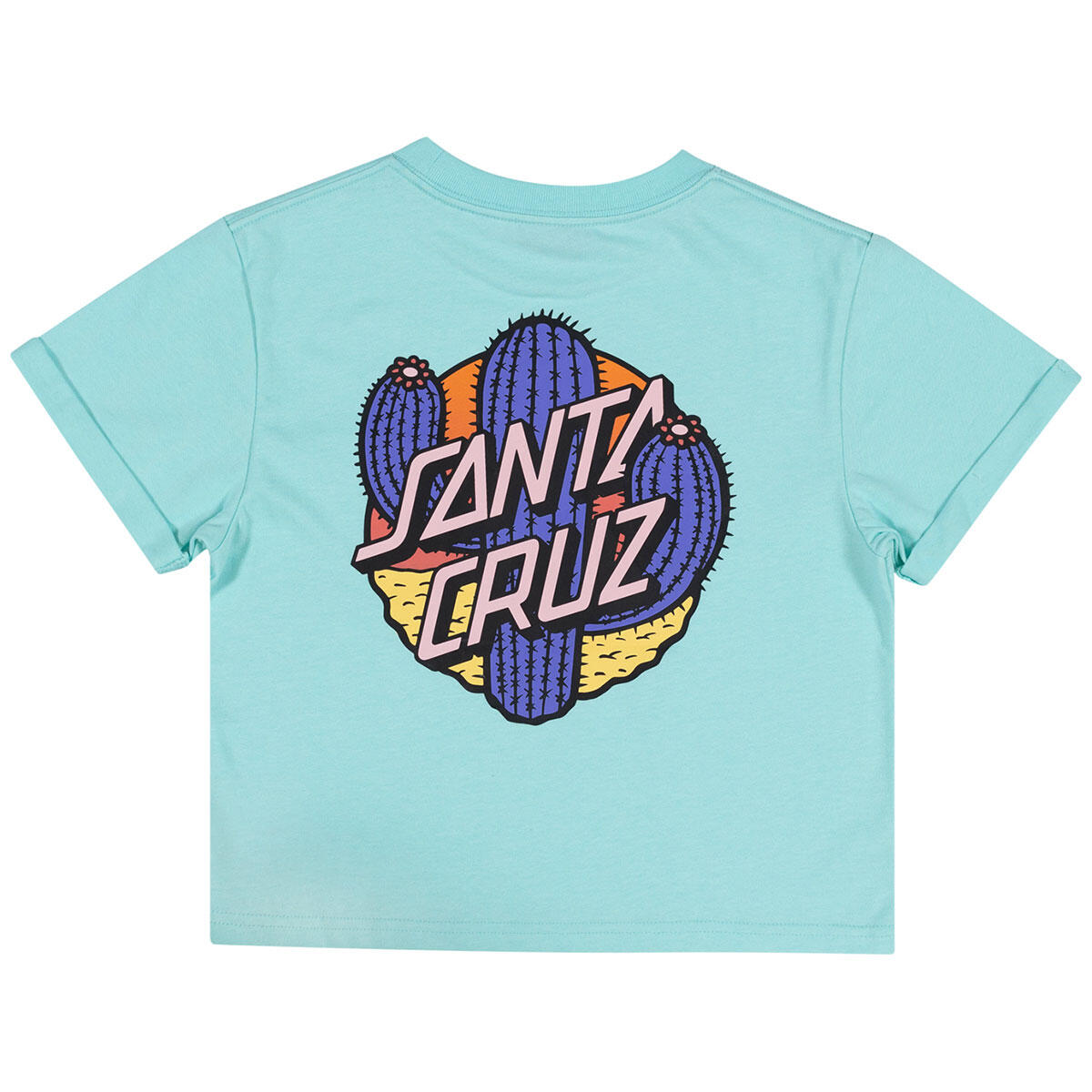 Santa Cruz Cactus Dot Tee Aqua