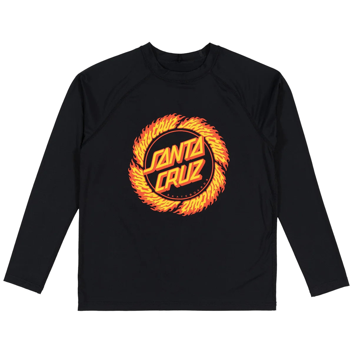 Santa Cruz Flame Ringed Dot Front Rashguard Black – Little Trooper Limited