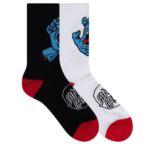 Santa Cruz Opus Screaming Hand Long Crew Sock 2 Pack