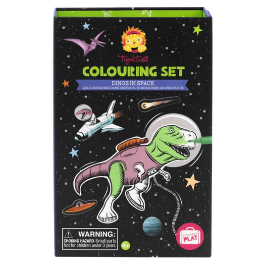 Colouring Set Dinos in Space