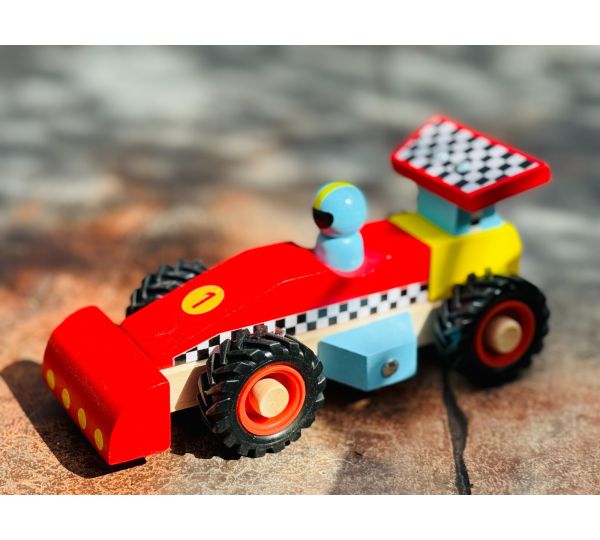 Wooden Racing Car - Red