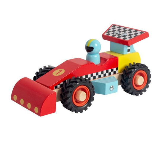 Wooden Racing Car - Red