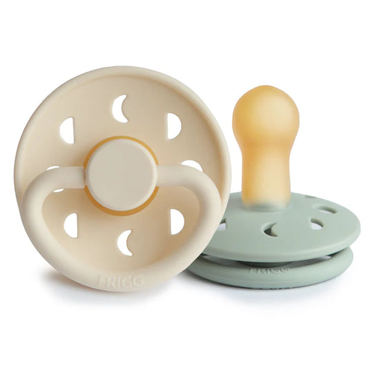 Frigg Moon Phase Natural Rubber Pacifiers Cream | Sage