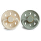 Frigg Moon Phase Natural Rubber Pacifiers Cream | Sage