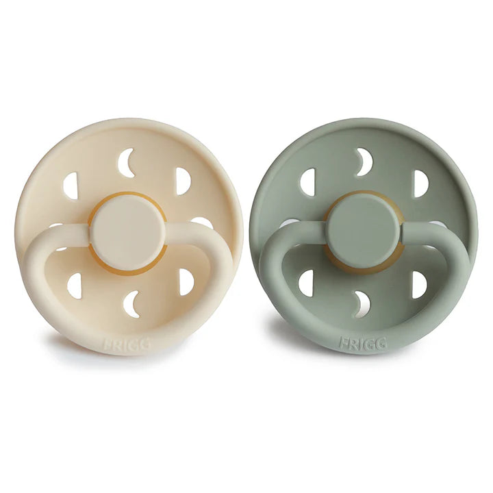 Frigg Moon Phase Natural Rubber Pacifiers Cream | Sage