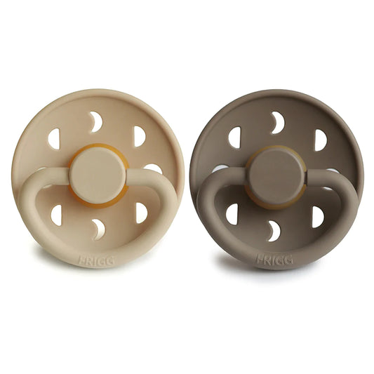 Frigg Moon Phase Natural Rubber Pacifiers Croissant | Portobello