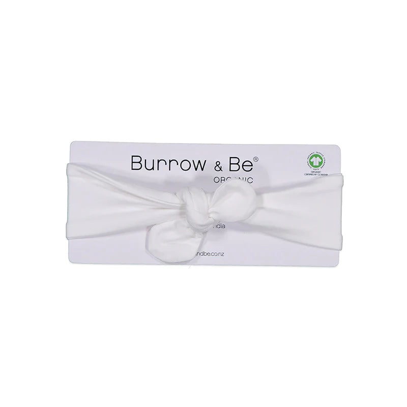 Burrow & Be Top Knot Headband White