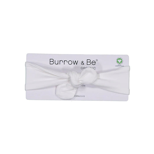Burrow & Be Top Knot Headband White