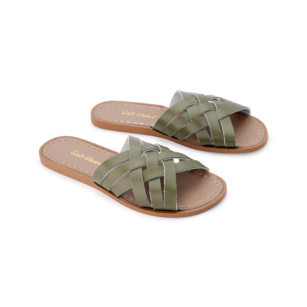 Saltwater Sandal Retro Slide Olive – Little Trooper Limited