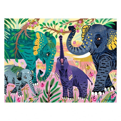 Endangered Species Asian Elephants Puzzle 300pce