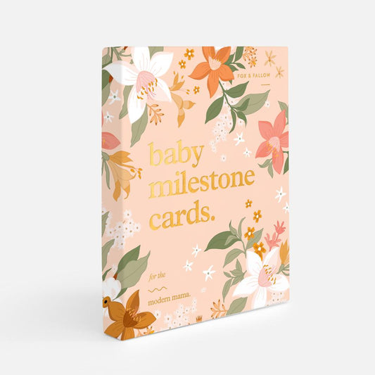 Baby Milestone Card Set Floral