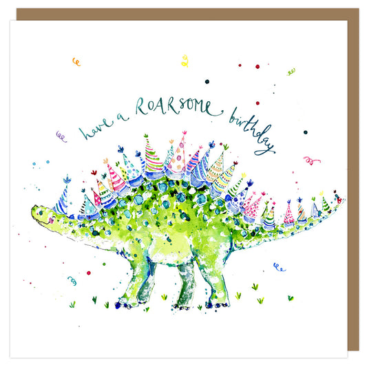 Stegosaurus Birthday Greeting Card