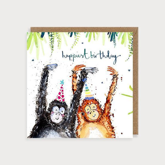 Birthday Monkeys Greeting Card