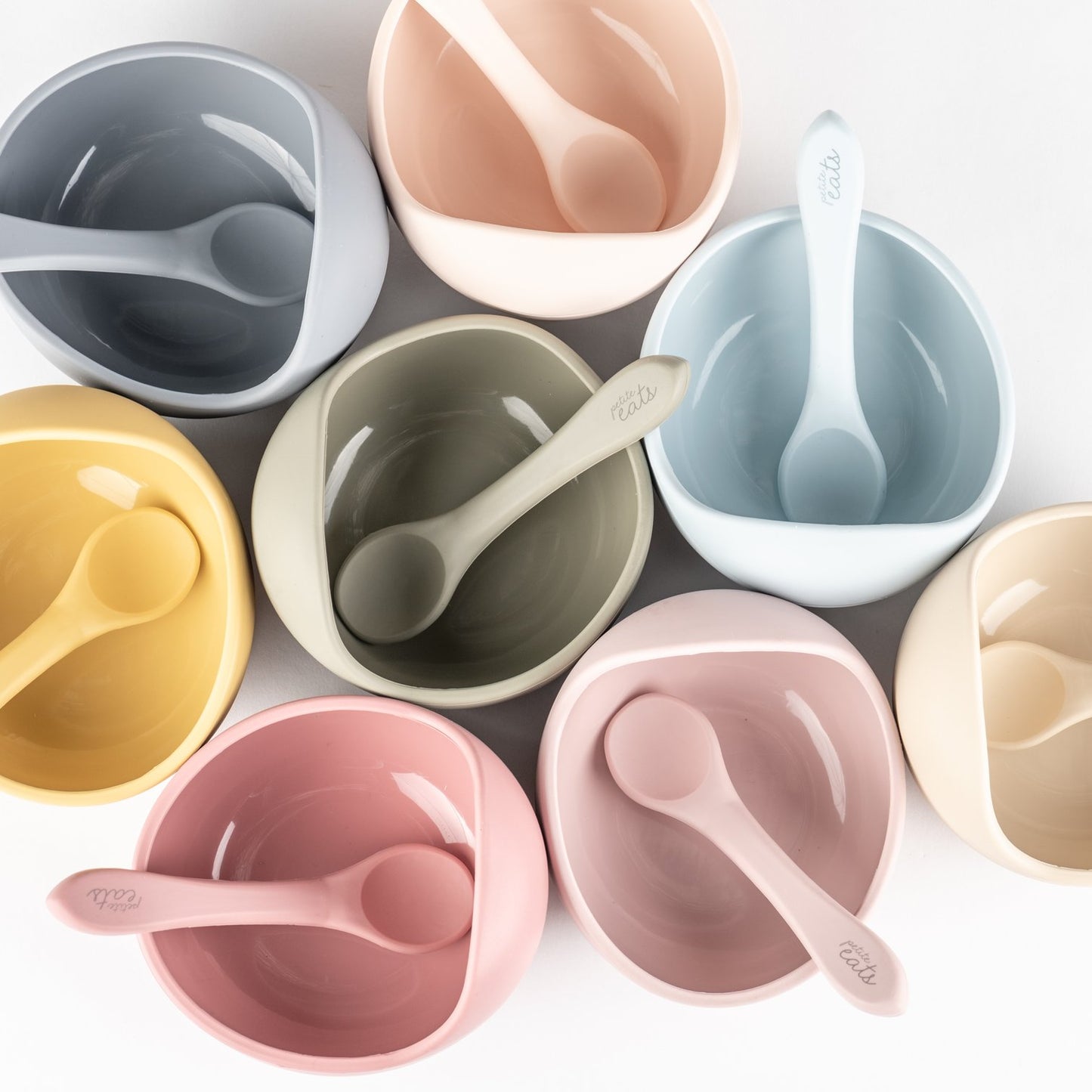 Petite Eats Silicone Bowl and Spoon Sand