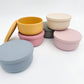 Petite Eats Silicone Bowl with Lid Dusky Rose