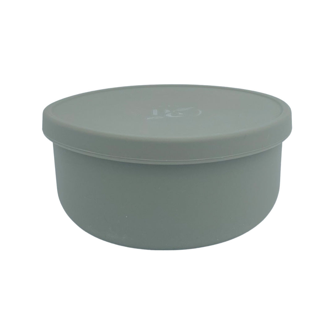 Petite Eats Silicone Bowl with Lid Sage