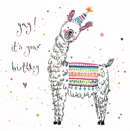Birthday Llama Greeting Card